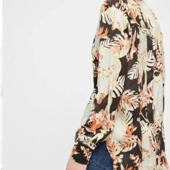 Free People Under The Palms Shirt Tropical Print - Picture 3 of 13